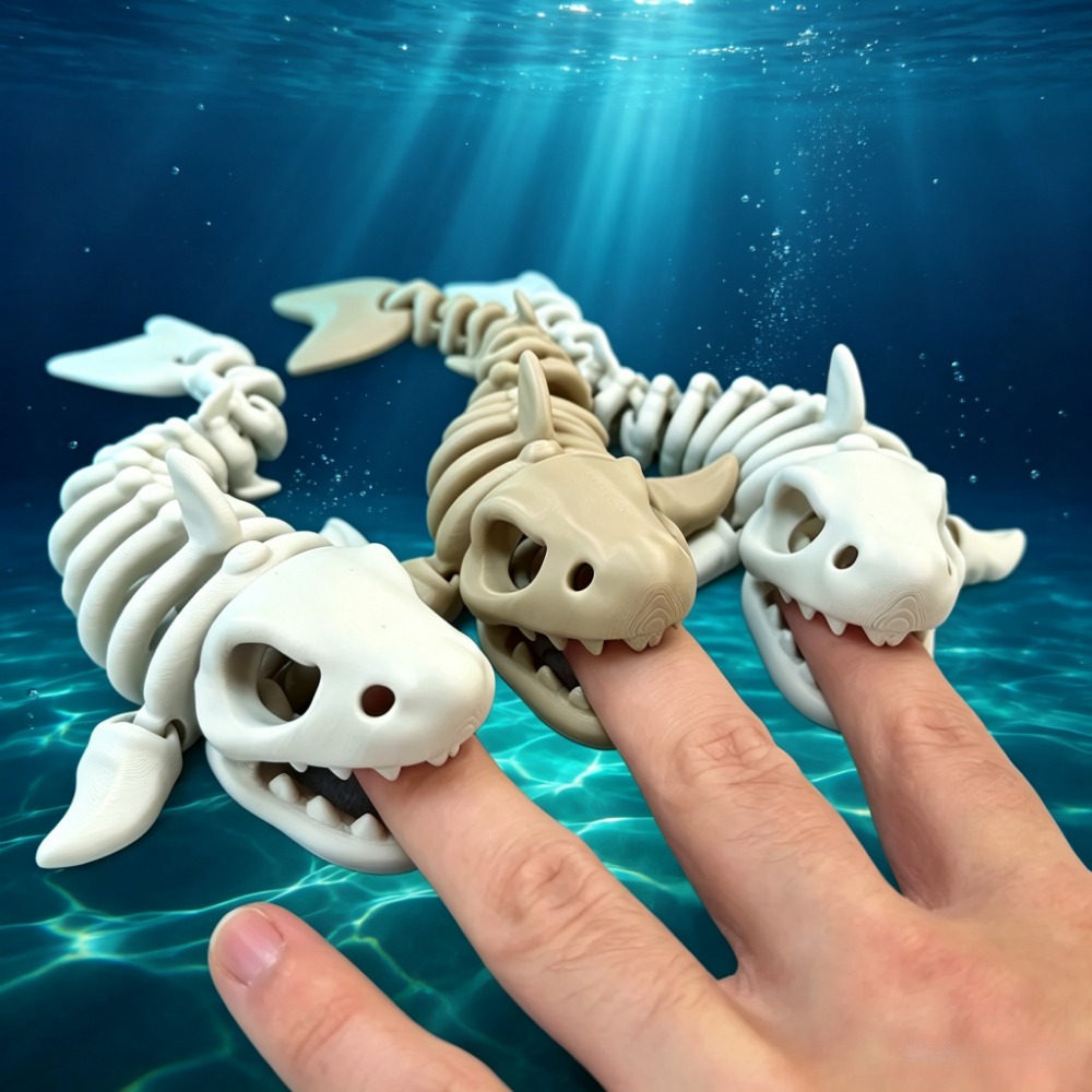 Aquarium Fish Shark - Скелет акулы для аквариума: подвижное украшение,