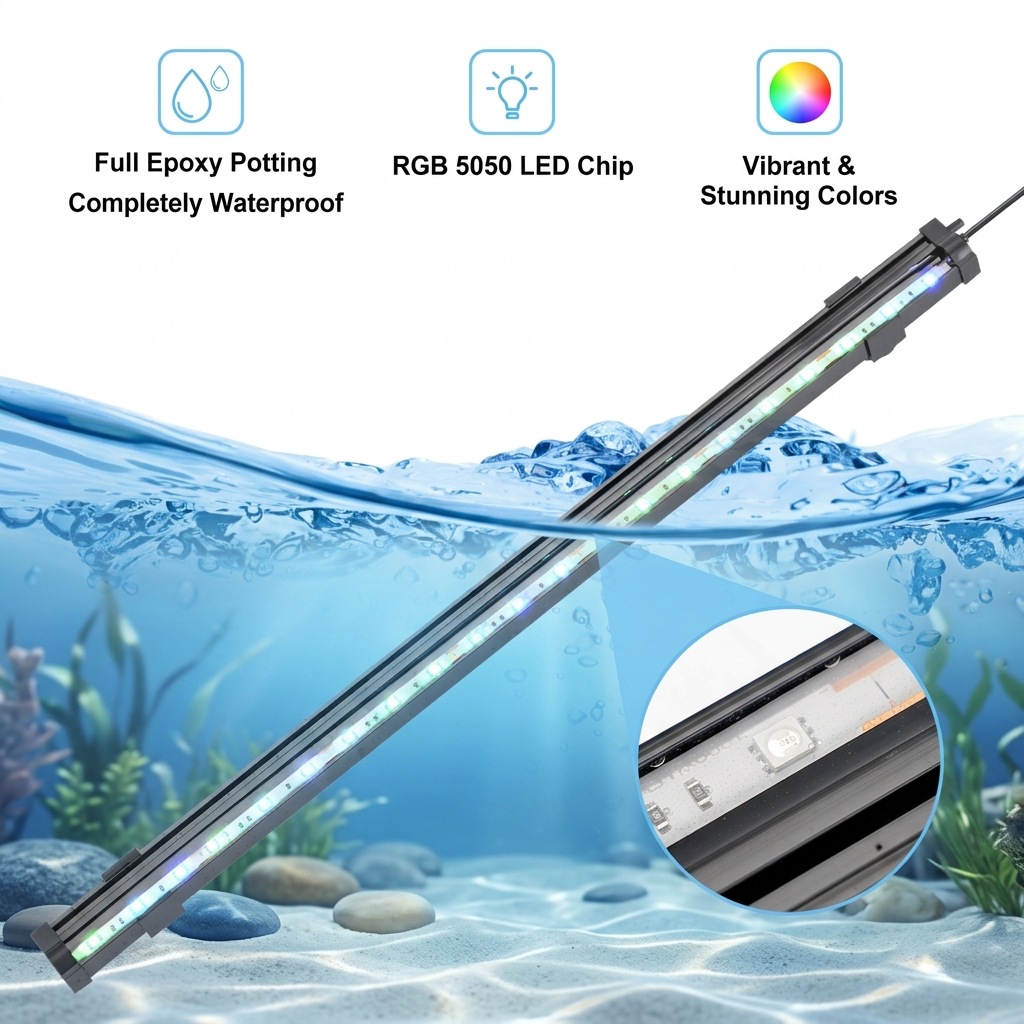 USB LED-лампа для аквариума с  – обзор и цена Aquarium Fish Colorful