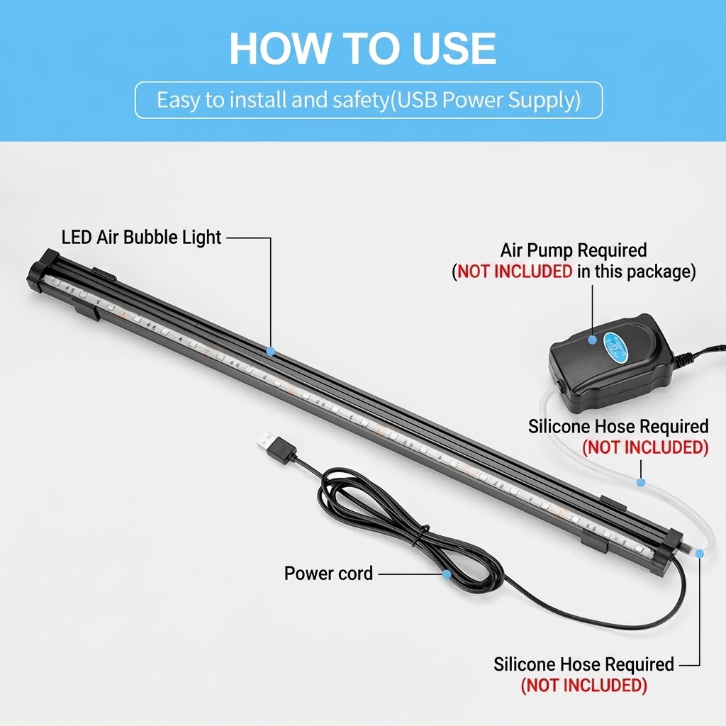 USB LED-лампа для аквариума с  – обзор и цена Aquarium Fish Colorful